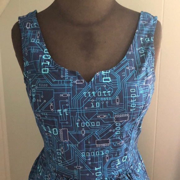 ModCloth As Days Go Binary A-Line Dress - Picture 2 of 6